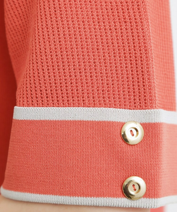 やわらかドライタッチ 袖メッシュ編みニット13