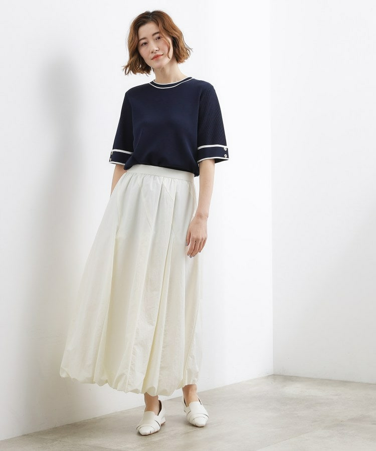 やわらかドライタッチ 袖メッシュ編みニット16