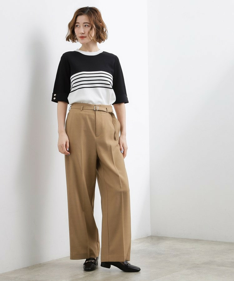 やわらかドライタッチ 袖メッシュ編みニット20