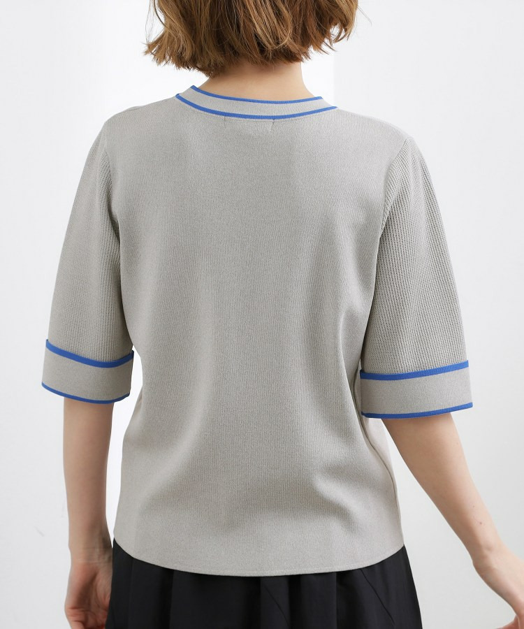 やわらかドライタッチ 袖メッシュ編みニット24