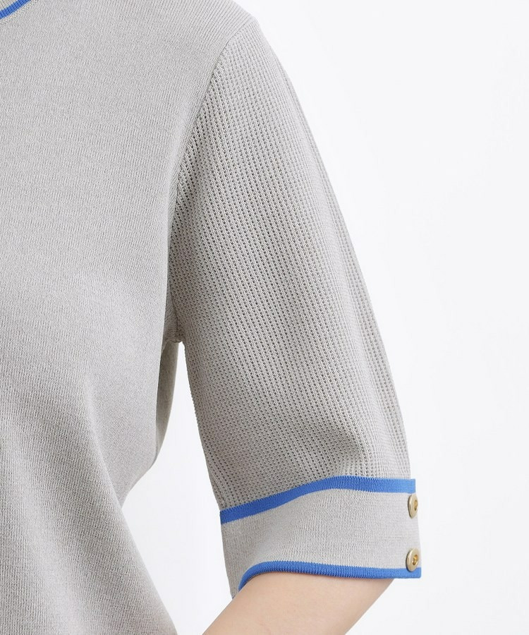 やわらかドライタッチ 袖メッシュ編みニット26