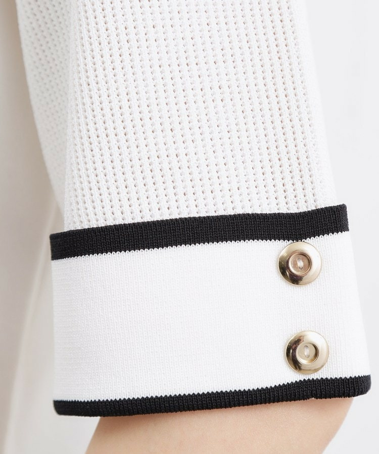 やわらかドライタッチ 袖メッシュ編みニット5