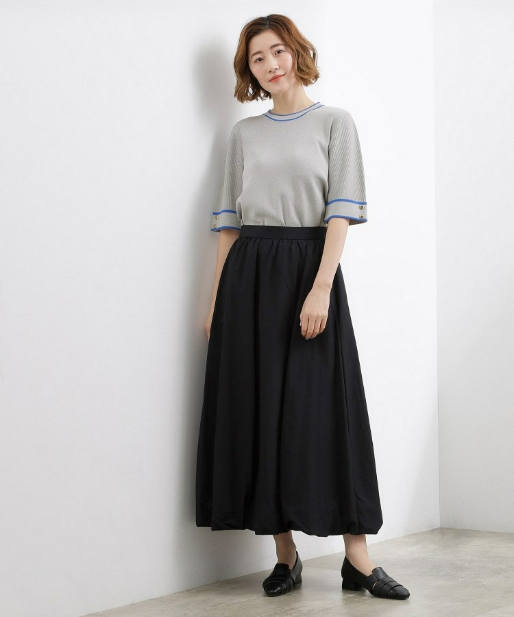 やわらかドライタッチ 袖メッシュ編みニット7