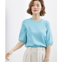 新色入荷！【貴島明日香さん着用・シリーズ累計34万枚】やわらかドライタッチ 五分袖クルーネックニット