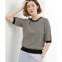 新色入荷！【貴島明日香さん着用・シリーズ累計34万枚】やわらかドライタッチ 五分袖クルーネックニット