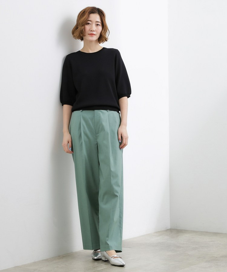 【シリーズ累計34万枚】やわらかドライタッチ 五分袖クルーネックニット16