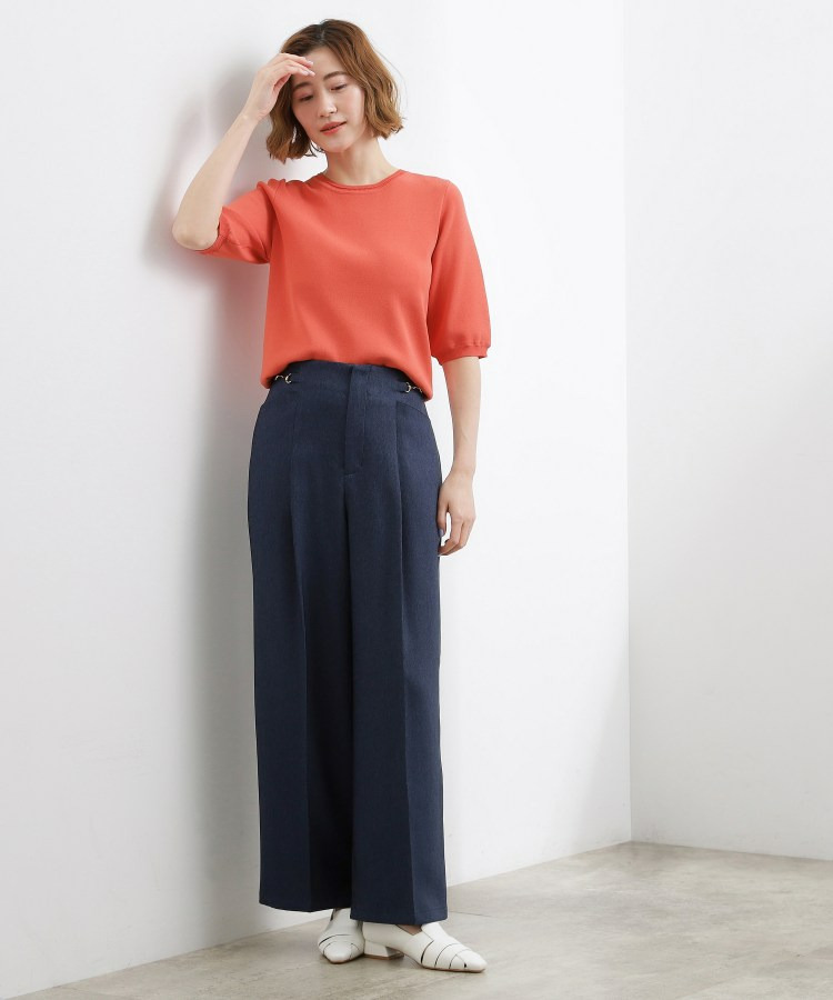 【シリーズ累計34万枚】やわらかドライタッチ 五分袖クルーネックニット20