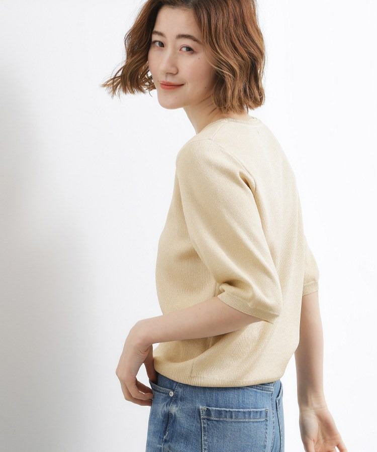 【シリーズ累計34万枚】やわらかドライタッチ 五分袖クルーネックニット6