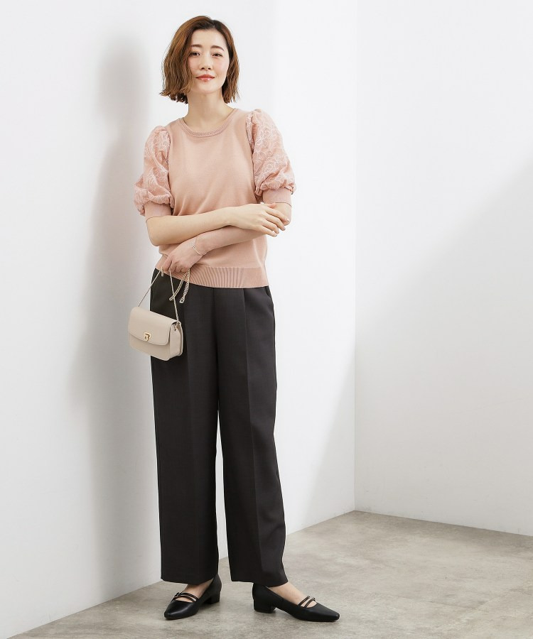 袖刺繍ハーフスリーブニットプルオーバー12