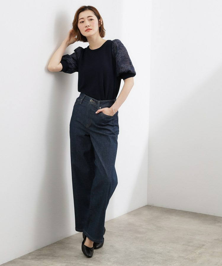 袖刺繍ハーフスリーブニットプルオーバー15