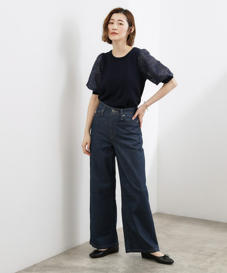 袖刺繍ハーフスリーブニットプルオーバー16