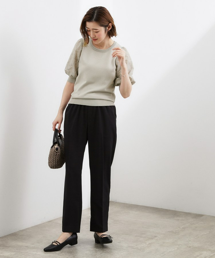 袖刺繍ハーフスリーブニットプルオーバー8