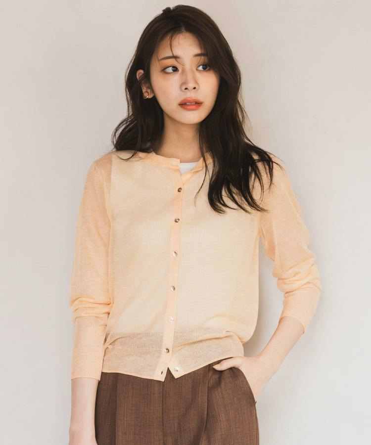 【洗える/名品】大人の女性にも着やすいシアーカーディガン
