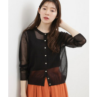 【洗える/名品】大人の透け感、シアーカーディガン