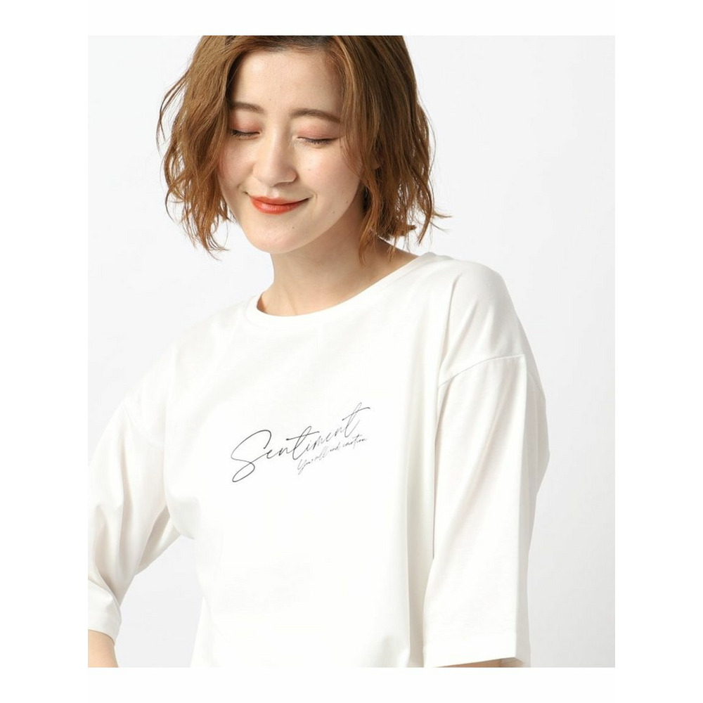 【ひんやり】5分袖ロゴプリントTシャツ13