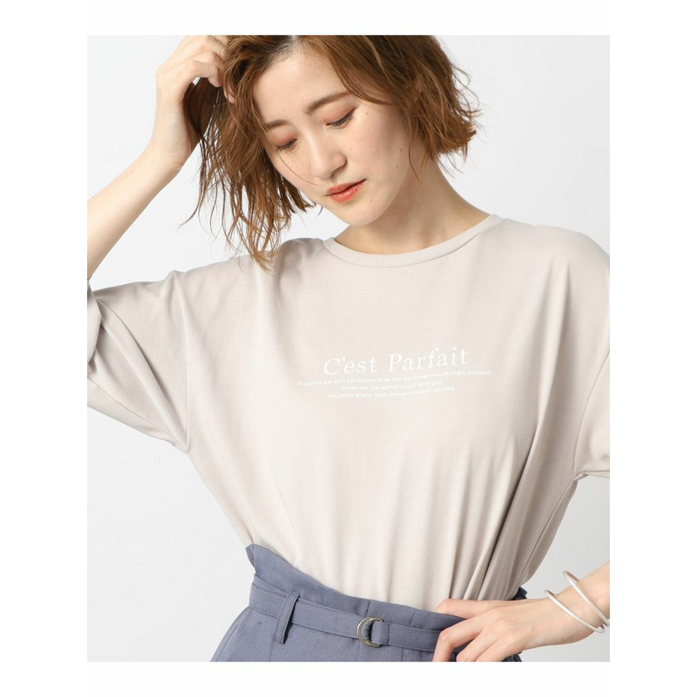 【ひんやり】5分袖ロゴプリントTシャツ6