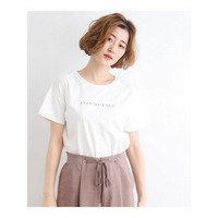 ＜接触冷感／UVカット／ご自宅で洗える＞袖フォルムプリントTシャツ