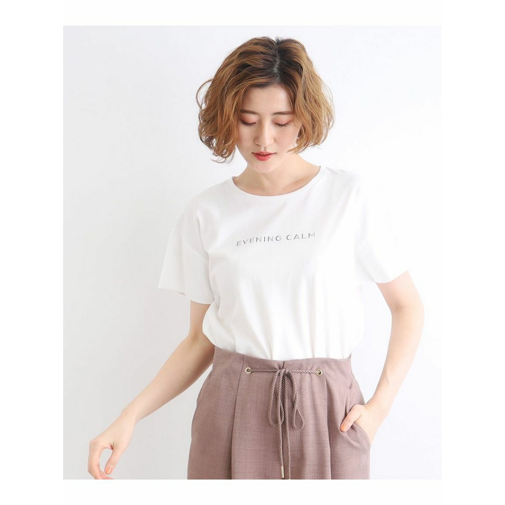 ＜接触冷感／UVカット／ご自宅で洗える＞袖フォルムプリントTシャツ10