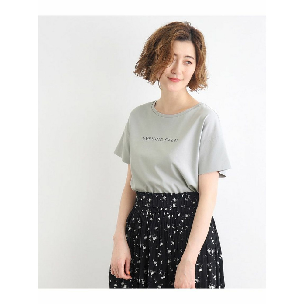 ＜接触冷感／UVカット／ご自宅で洗える＞袖フォルムプリントTシャツ2