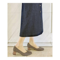 ◆【21.0-25.5/WEB限定】受注生産☆1か月でお届け。やわここちコンビヒールパンプス