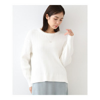 春SALE！【コットン混／洗える】ミニケーブル柄ニット