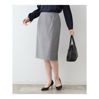 春SALE！【日本製／インポート素材】ウールストレッチ ストレートスカート
