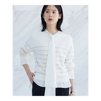 春SALE！【洗える／無縫製／6色展開】袖フォルム ボートネックニット