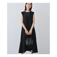 春SALE！【日本製／トリアセテート】ボリュームヘムデザインワンピース