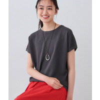 新色登場！【洗える／清涼感】レーヨンストレッチ フレンチスリーブニット