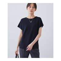 【洗える／清涼感】レーヨンストレッチ フレンチスリーブニット