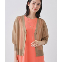 【大人シアーラメ】きれいめニットカーディガン