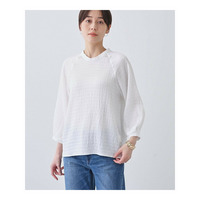 春SALE！【洗える】シャーリング風ラグランスリーブブラウス