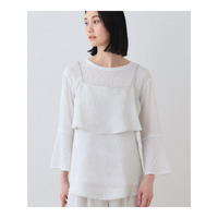 春SALE！【2点セット／洗える】カセット服 キャミ＆ブラウス セットトップス