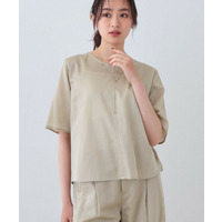 【日本製／SETUP可能】ガーゼ素材Tブラウス