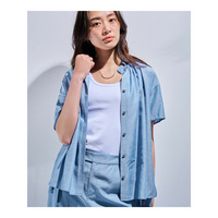 【日本製／SETUP可能】ソフトダンガリーブラウス