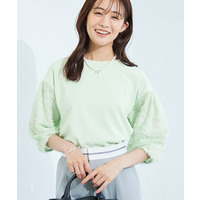 【洗える】フリンジジャカードニット