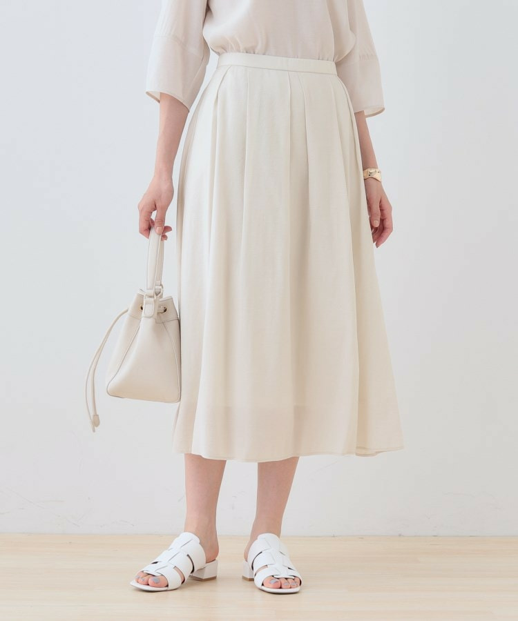 【洗える/SETUP可能】シアータックフレアスカート1