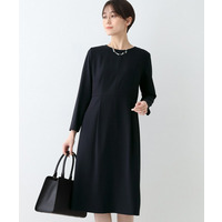 【セレモニーにおすすめ】スタイルアップウエスト切り替えワンピース