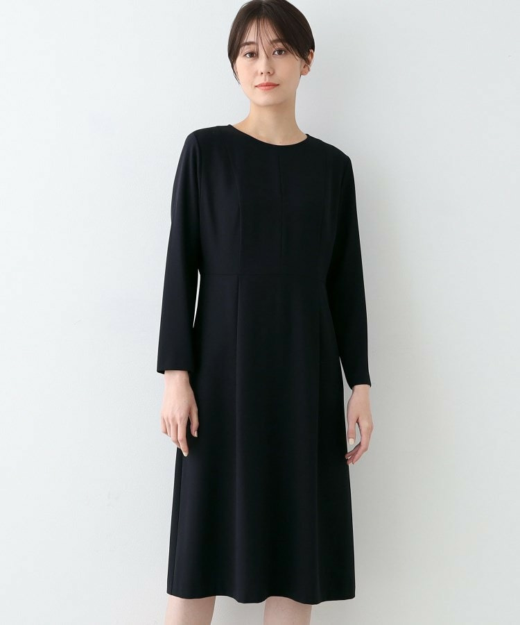 【セレモニーにおすすめ】スタイルアップウエスト切り替えワンピース11