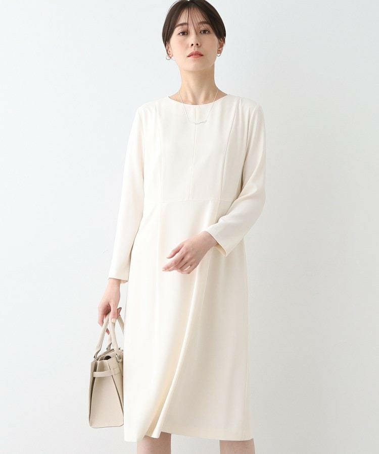 【セレモニーにおすすめ】スタイルアップウエスト切り替えワンピース1
