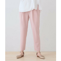 【洗える／ストレッチ】タックテーパードパンツ