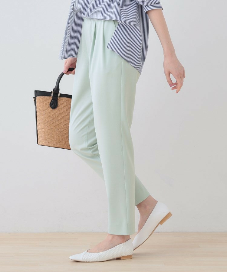 【洗える/ストレッチ】タックテーパードパンツ3