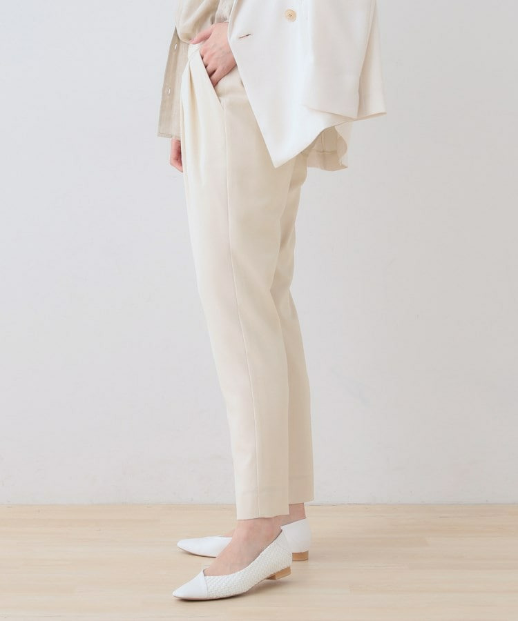 【洗える/ストレッチ】タックテーパードパンツ7