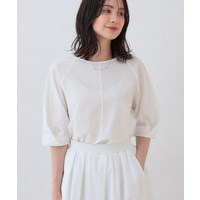 【SETUP可能／涼しい】タックスリーブブラウス