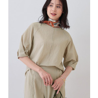 【SETUP可能／涼しい】タックスリーブブラウス