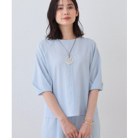 【SETUP可能／涼しい】タックスリーブブラウス