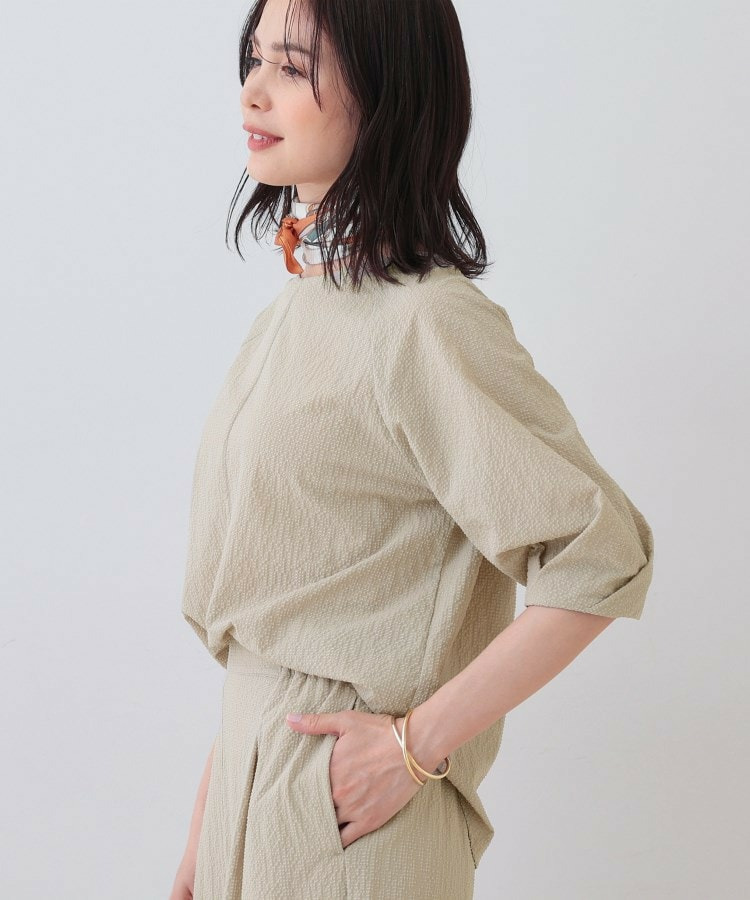 【SETUP可能/涼しい】タックスリーブブラウス11
