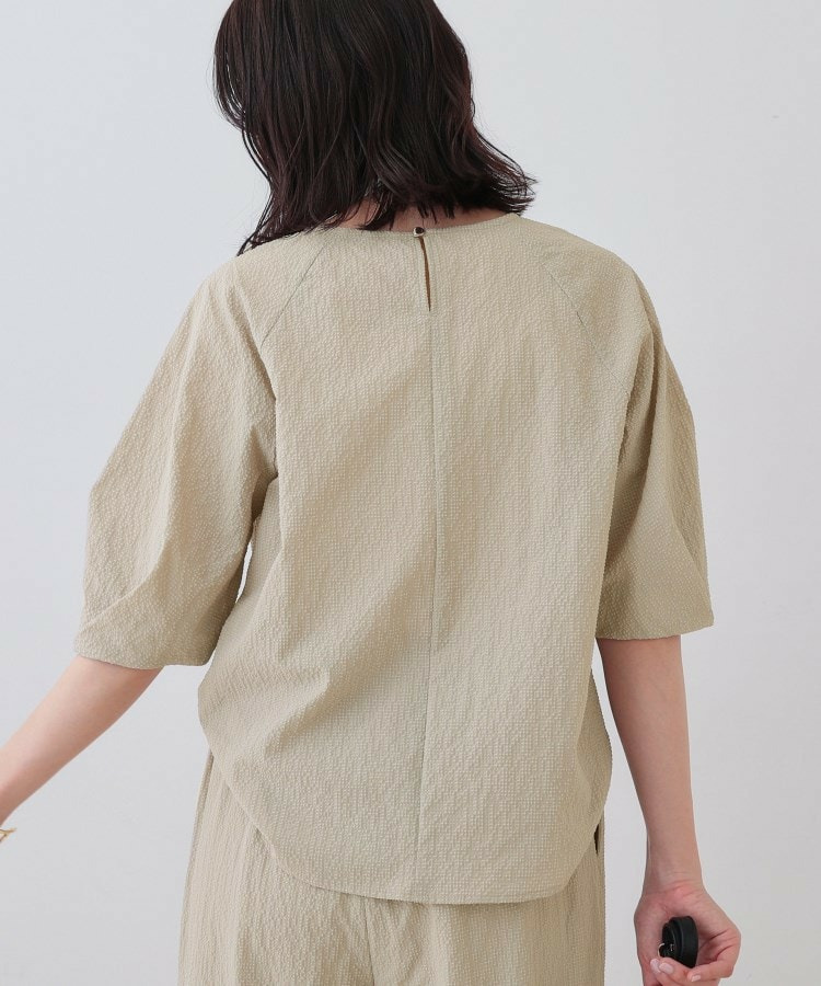 【SETUP可能/涼しい】タックスリーブブラウス12