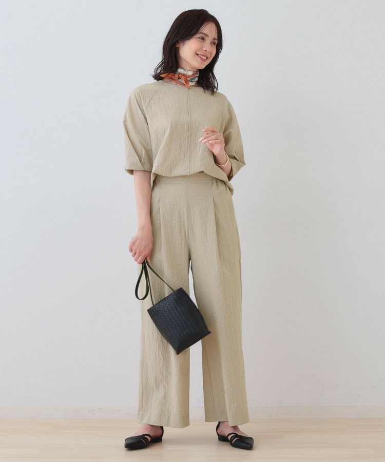 【SETUP可能/涼しい】タックスリーブブラウス13