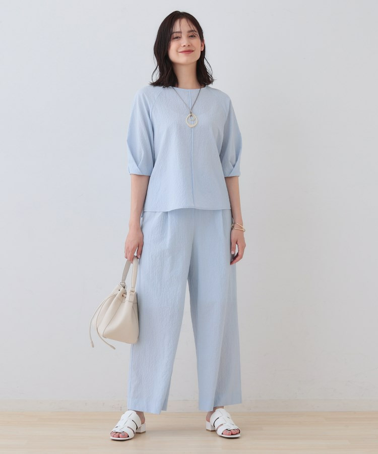 【SETUP可能/涼しい】タックスリーブブラウス17